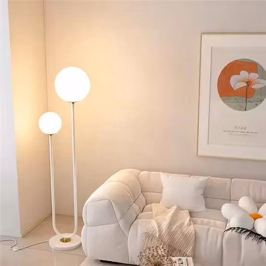 G9 Читальный зал P Современный торшер со стеклянным абажуром и основанием Metel